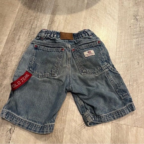 Vintage polo jeans Ralph Lauren little boys size 6 100% cotton Jean shorts Jorts - Picture 2 of 8